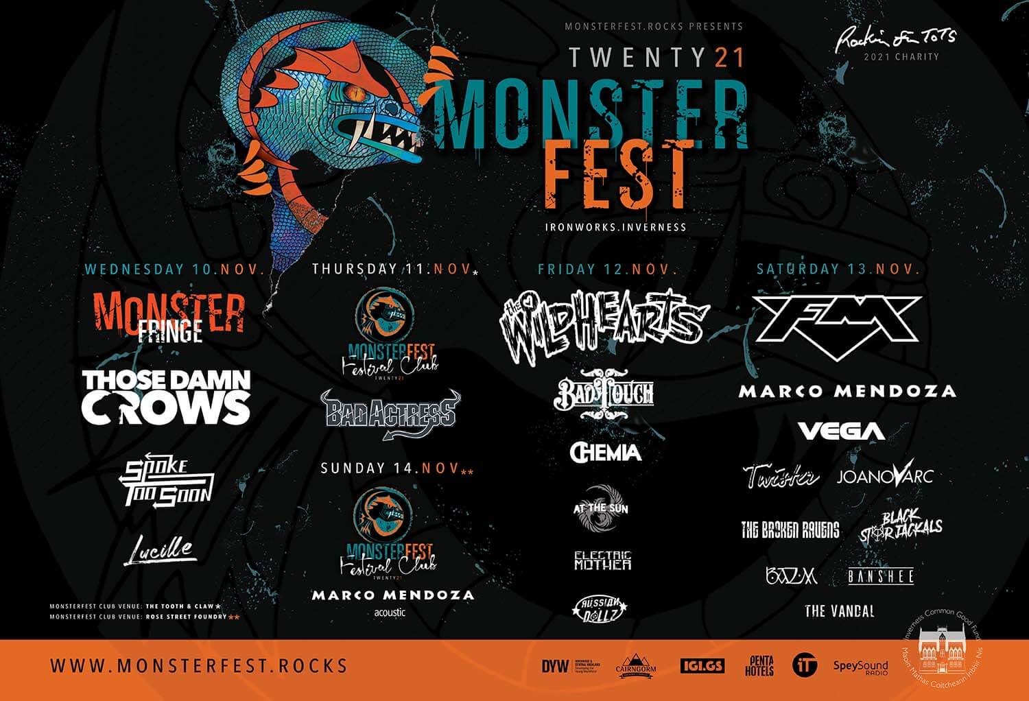 Monsterfest 2021 Lineup